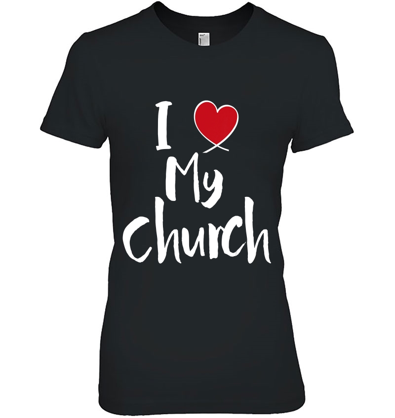 I Love My Church - Cute Christian Heart Hoodie