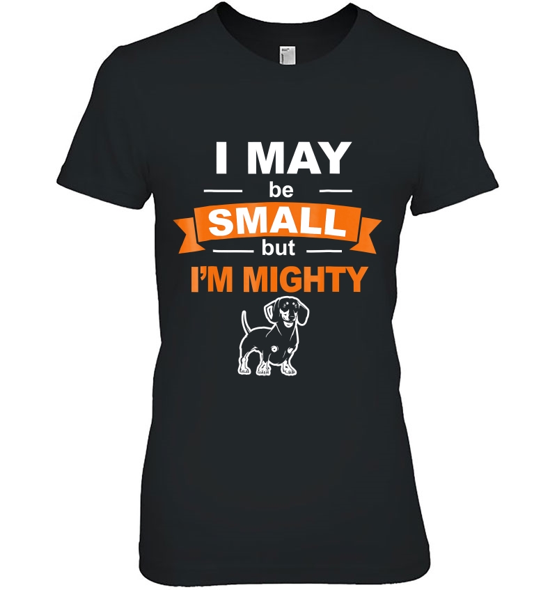 I May Be Small But I'm Mighty Dog Dachshund Tiny Cute Humor Hoodie