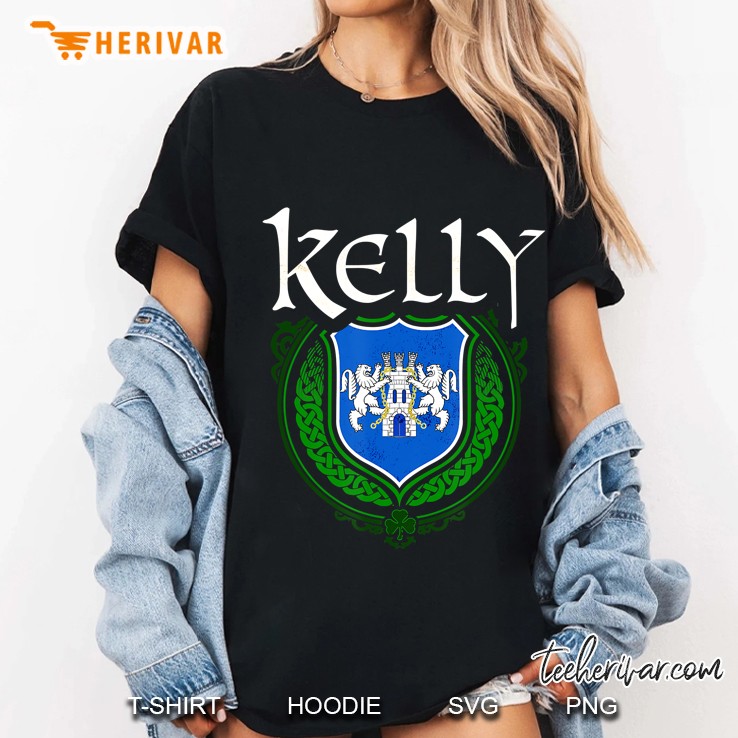 Kelly Surname Irish Last Name Kelly Family Crest Ladies Tee