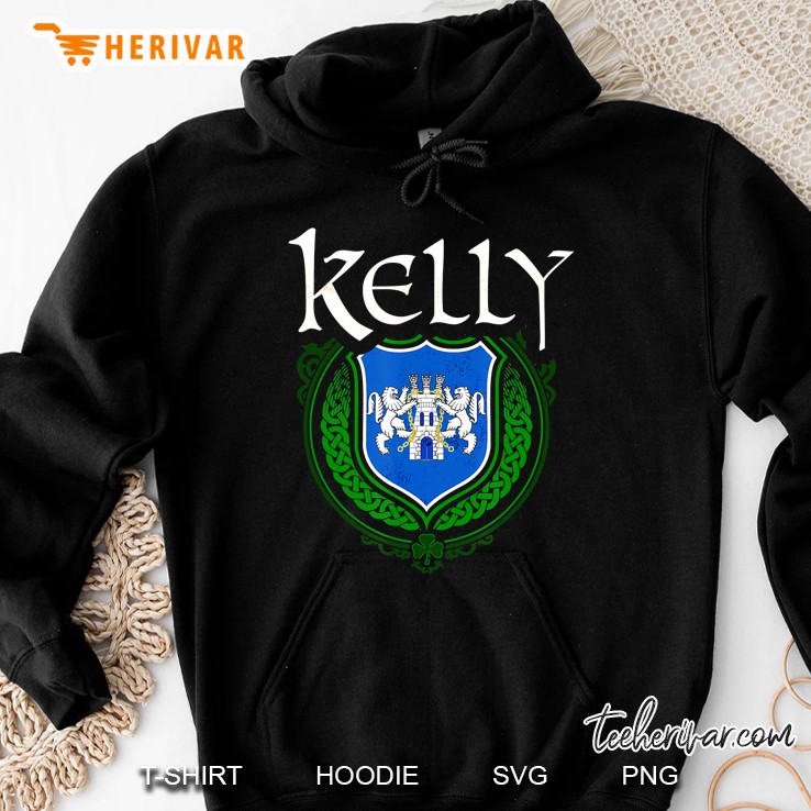 Kelly Surname Irish Last Name Kelly Family Crest Hoodie