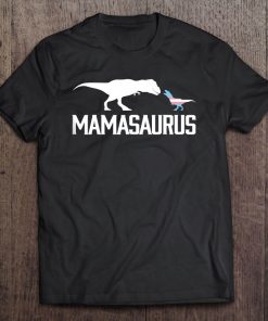 Mamasaurus Lgbt Transgender Mom Trans Flag T Rex Shirt Tee