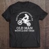 Motocross Dirt Bike Biking Grandpa Old Man Vintage Tee