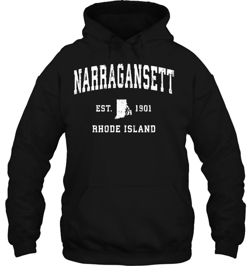 Narragansett Rhode Island Ri Vintage Athletic Sports Design Pullover Mugs