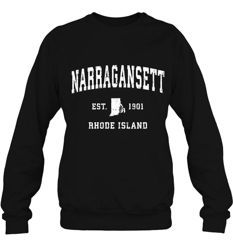 Narragansett Rhode Island Ri Vintage Athletic Sports Design Pullover Mugs