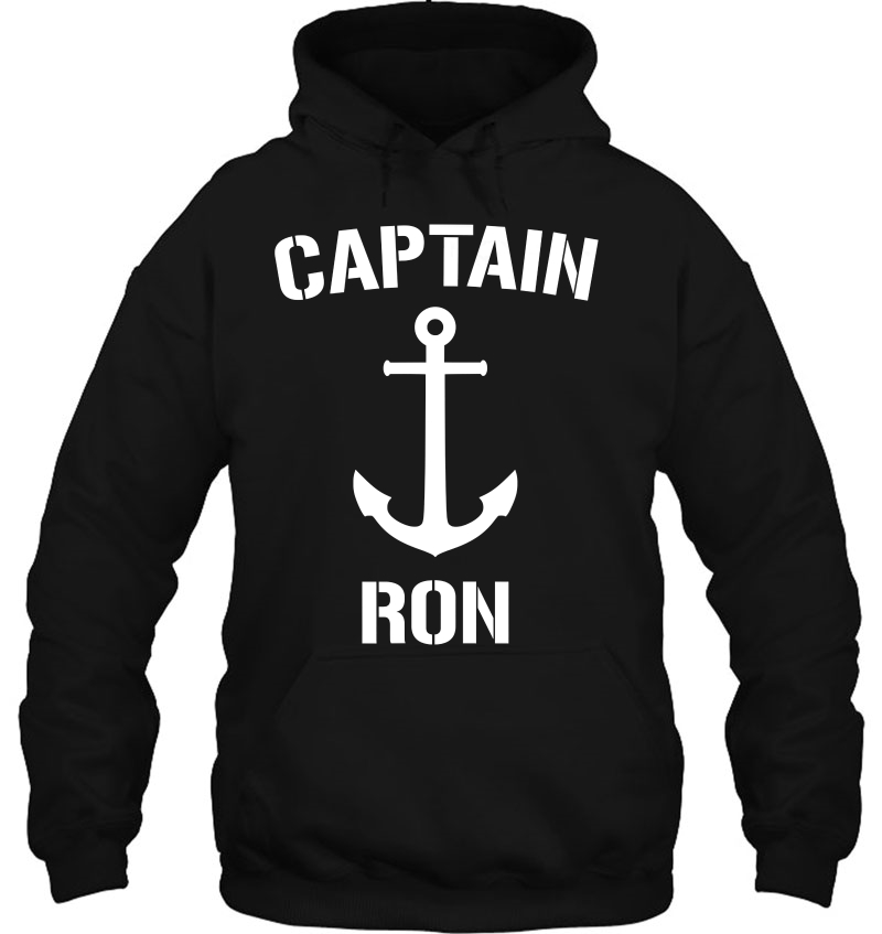 Nautical Captain Ron Personalized Boat Anchor Hoodie