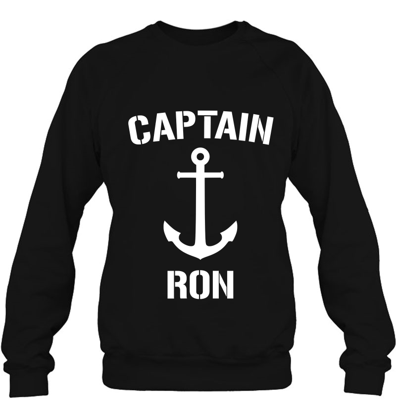 Nautical Captain Ron Personalized Boat Anchor Sweatshirt