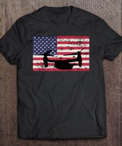 Patriotic Cv-22 Osprey American Flag Tee