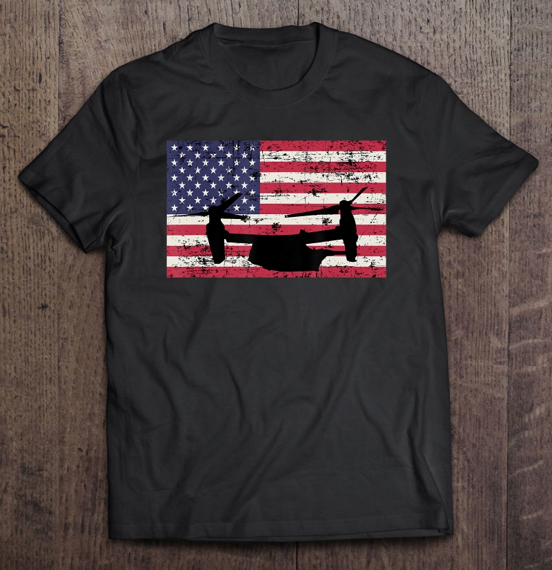 Patriotic Cv-22 Osprey American Flag Shirt