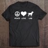 Peace, Love, Lab Labrador Tee