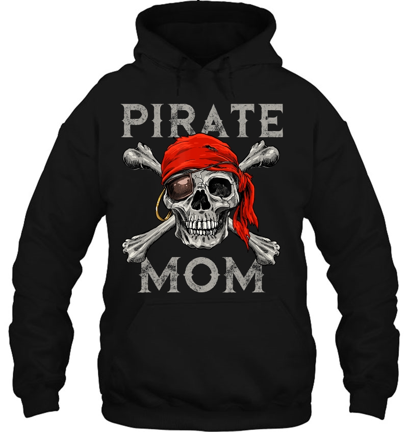 Pirate Mom Shirt Jolly Roger Skull & Crossbones Flag Mugs