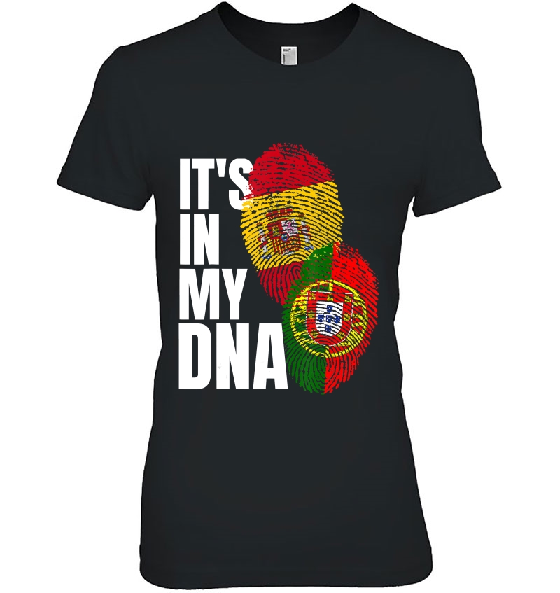 Portuguese And Spaniard Mix Dna Flag Heritage Hoodie