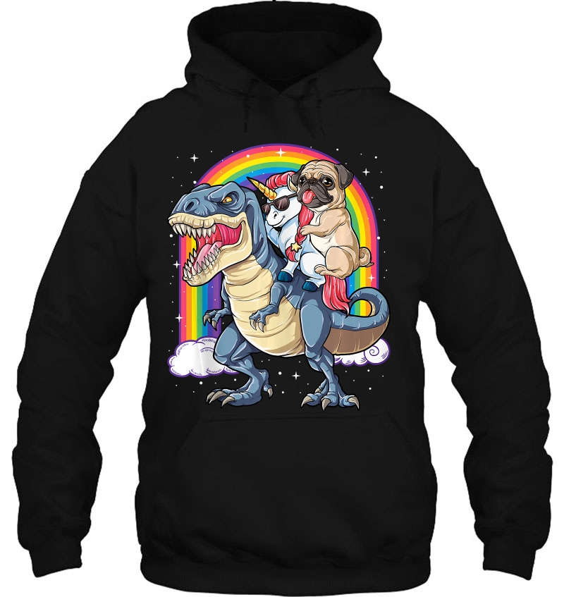 Pug Unicorn Dinosaur T Rex Funny Rainbow Dog Lover Mugs