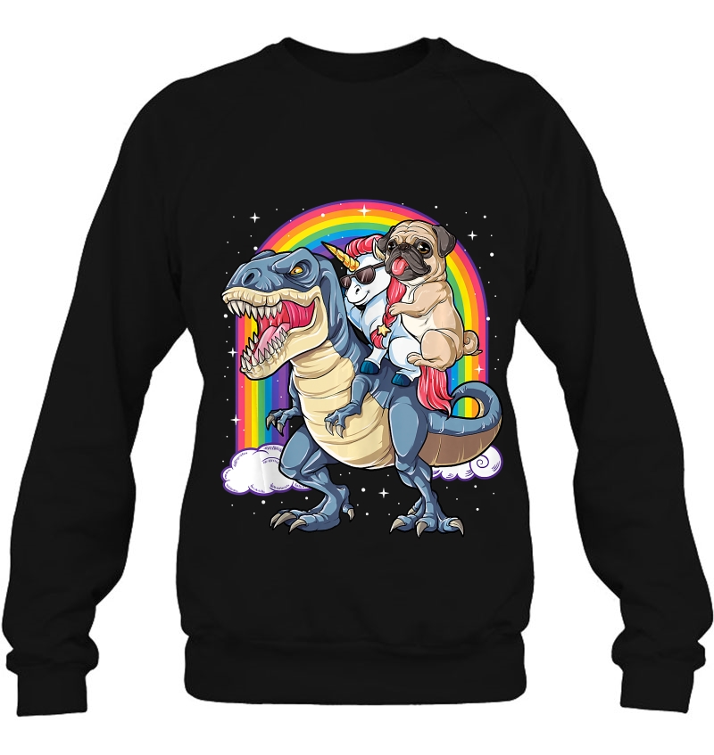 Pug Unicorn Dinosaur T Rex Funny Rainbow Dog Lover Mugs