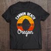 Retro Sunset Haystack Rock Souvenir Cannon Beach Tee