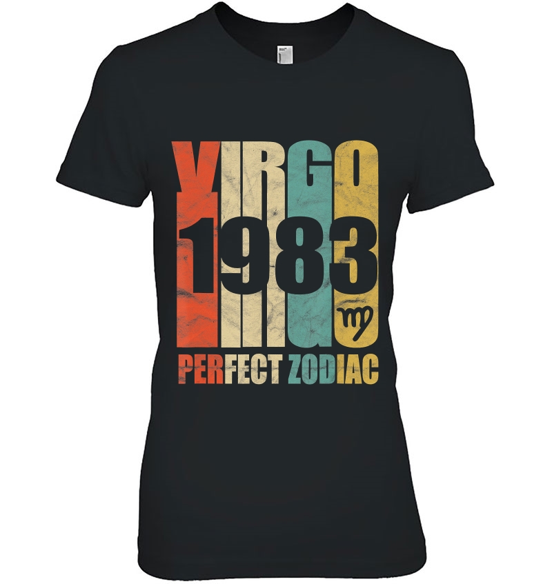 Retro Virgo 1983 35 Yrs Old Bday 35Th Birthday Hoodie