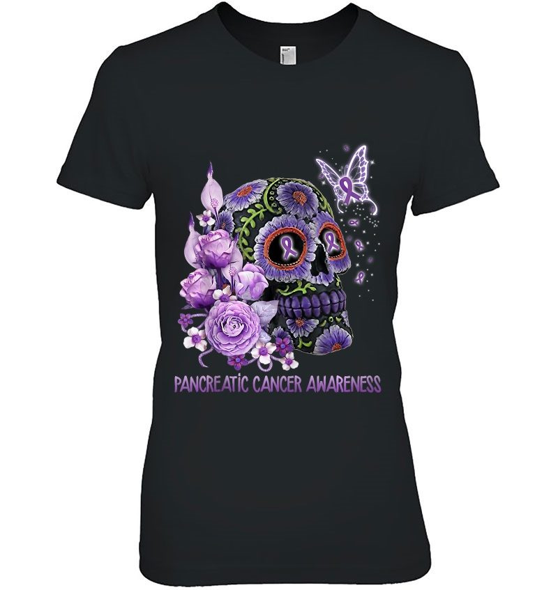 Skull Flower Pancreatic Cancer Awareness Hoodie