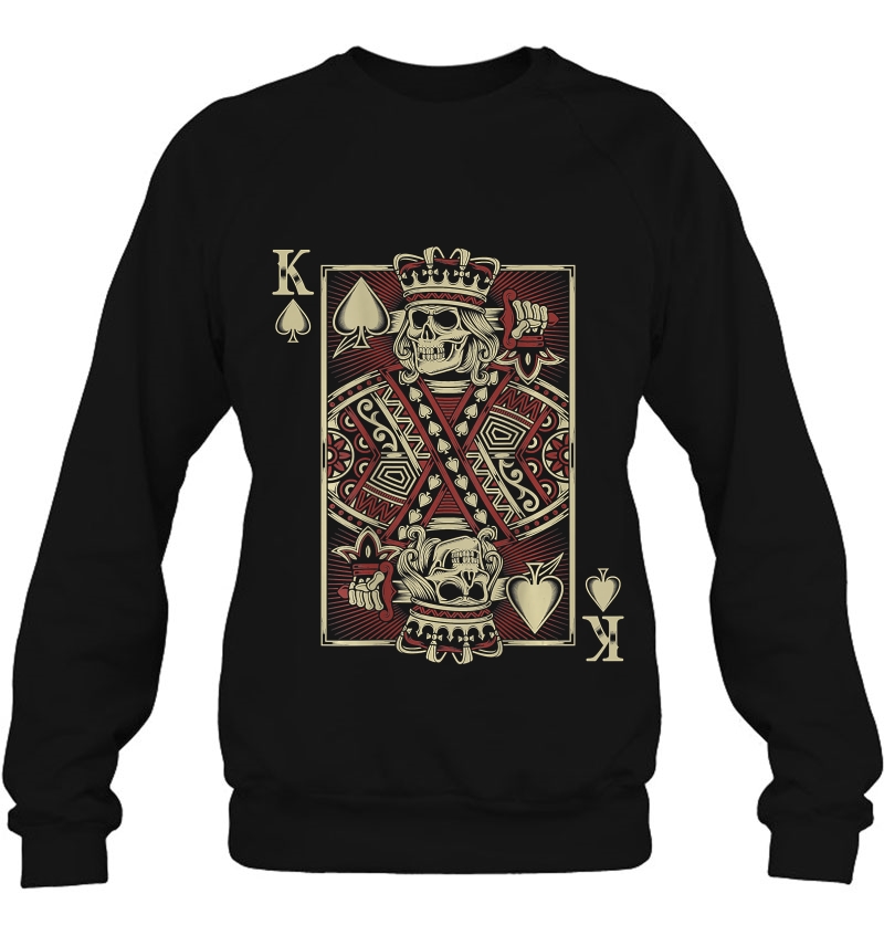 Skull Motorcycle Shirt Biker King Of Spades Poker Card Game Mugs