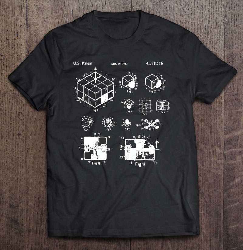 Speed Cubing Patent Puzzle Cube Shirt