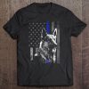 Thin Blue Line Flag K9 Shirt German Shepherd Police Dog Tee