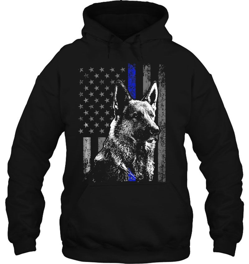 Thin Blue Line Flag K9 Shirt German Shepherd Police Dog Mugs