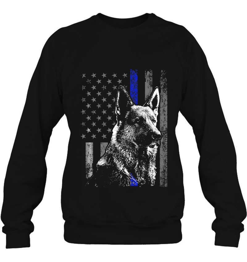 Thin Blue Line Flag K9 Shirt German Shepherd Police Dog Mugs