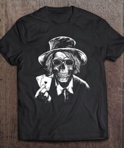 Two Aces Skull Gift For Poker Card Game Team Player Groups Tee