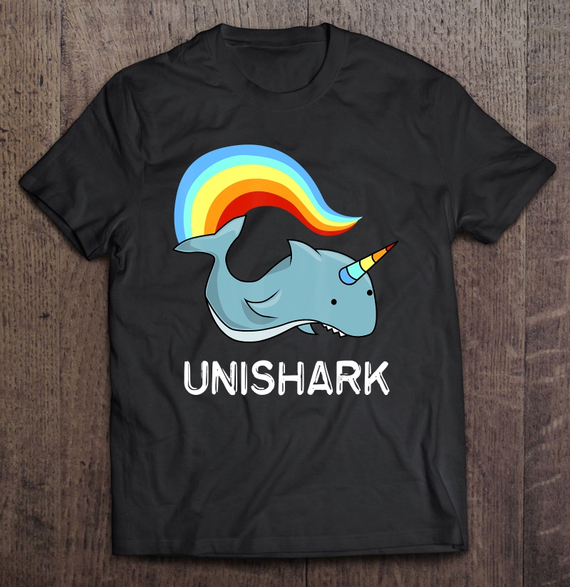 Unishark Unicorn And Shark Flying Awesome