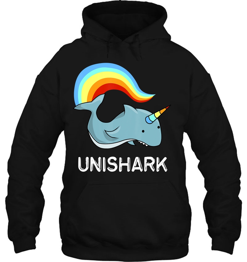 Unishark Unicorn And Shark Flying Awesome Hoodie