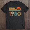 Vintage 1980 Made In 1980 40Th Birthday 40 Years Old Tee