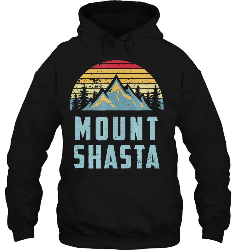 Vintage Mount Shasta California Mountains Hoodie