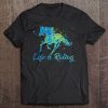 Womens Horse Rider Life Is Riding Love Horses Tee