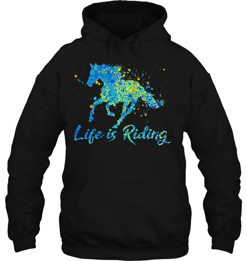 Womens Horse Rider Life Is Riding Love Horses Mugs