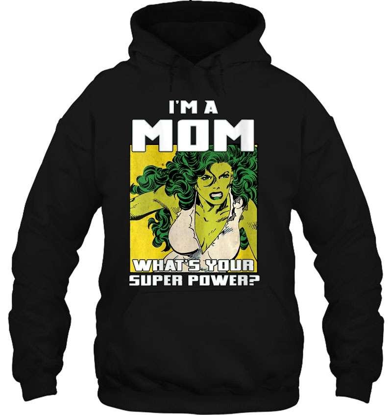 Womens Marvel I'm A Mom What's Your Superpower She-Hulk Portrait Mugs