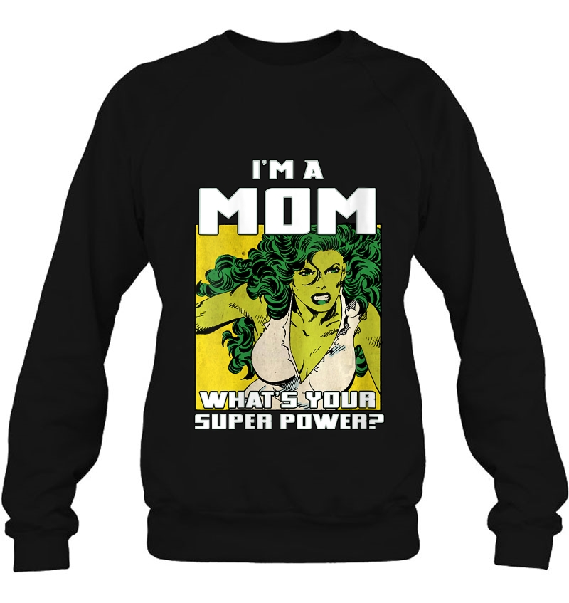 Womens Marvel I'm A Mom What's Your Superpower She-Hulk Portrait Mugs