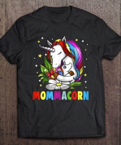 Womens Mommacorn Unicorn New Baby 2019 Mother's Day Tee