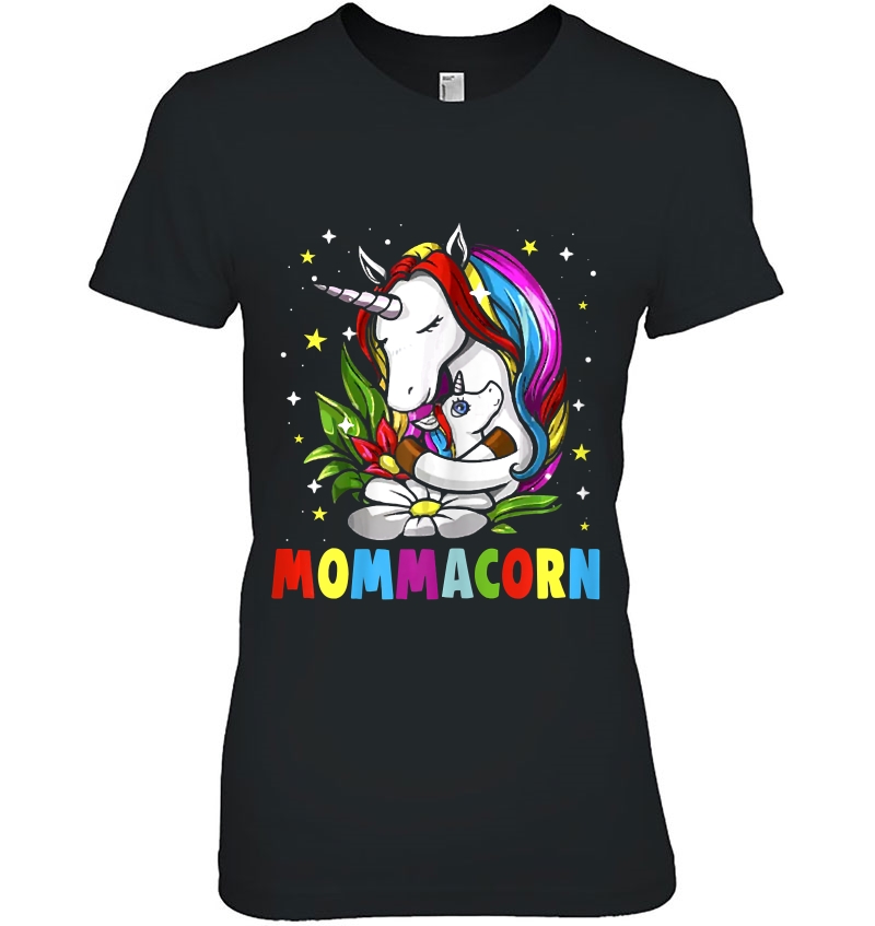 Womens Mommacorn Unicorn New Baby 2019 Mother's Day Hoodie