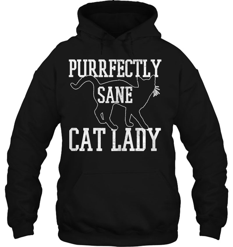 Womens Purrfectly Sane Cat Lady Funny Cat Lover Mugs