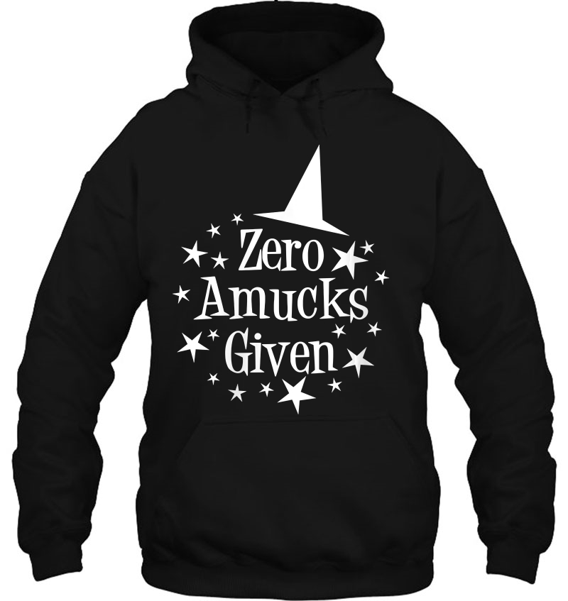 Womens Zero Amucks Given, Funny Amuck Halloween Witch Mugs