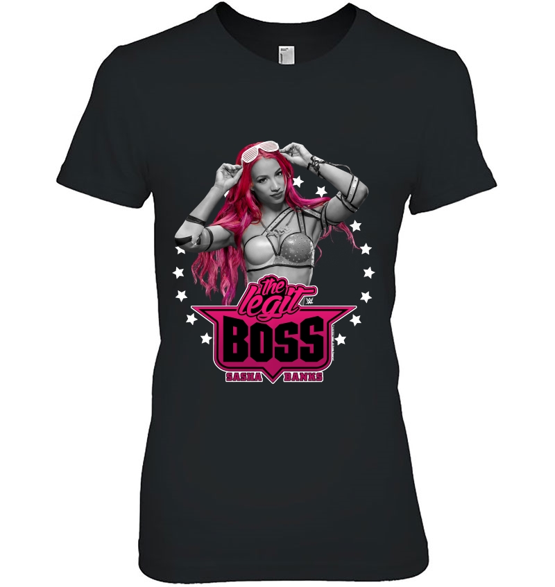 Wwe Sasha Banks Pink Hair With Logo Hoodie