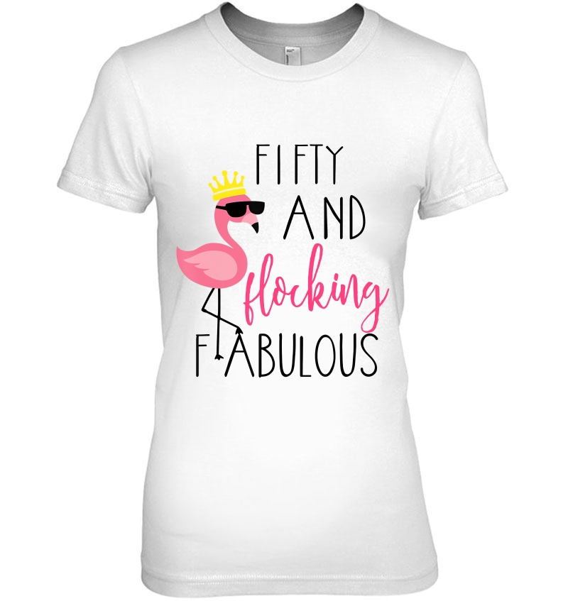 50Th Birthday Gift Flamingo Fabulous Hoodie