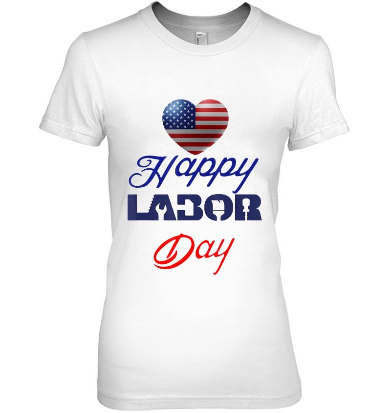 TooLoud Happy Labor Day ColorText Muscle Shirt