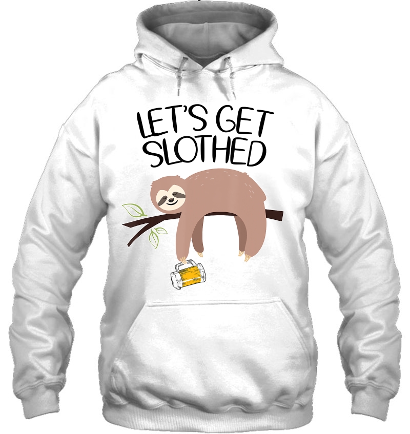 Let's Get Slothed Funny Beer Drinking Sloth Shirt Men Gift