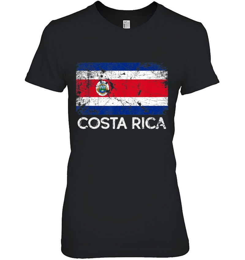 Costa Rican Flag Vintage Made In Costa Rica Gift Ladies Tee