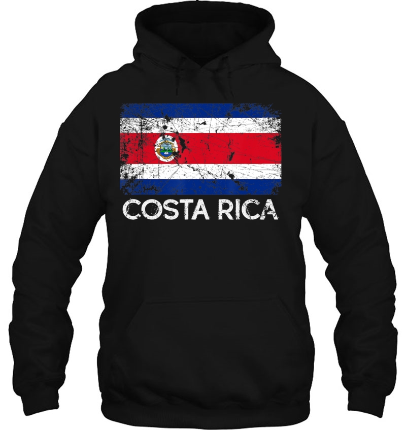 Costa Rican Flag Vintage Made In Costa Rica Gift Hoodie