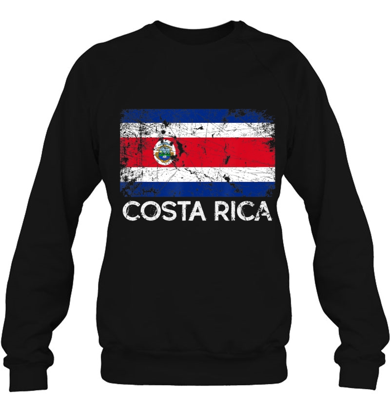 Costa Rican Flag Vintage Made In Costa Rica Gift Sweatshirt