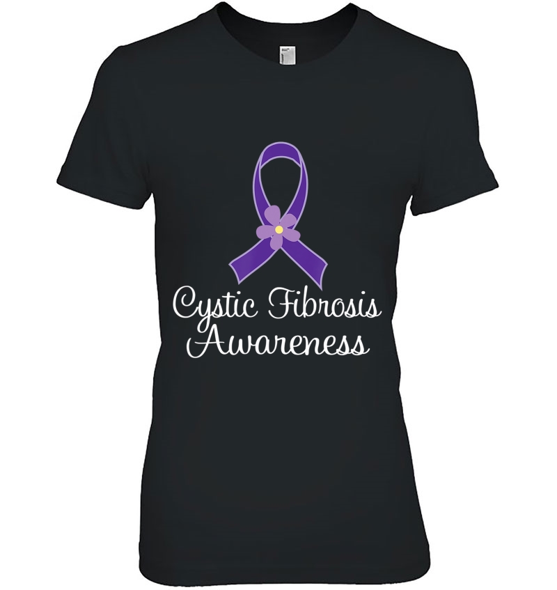 Cystic Fibrosis Awareness Ribbon Ladies Tee