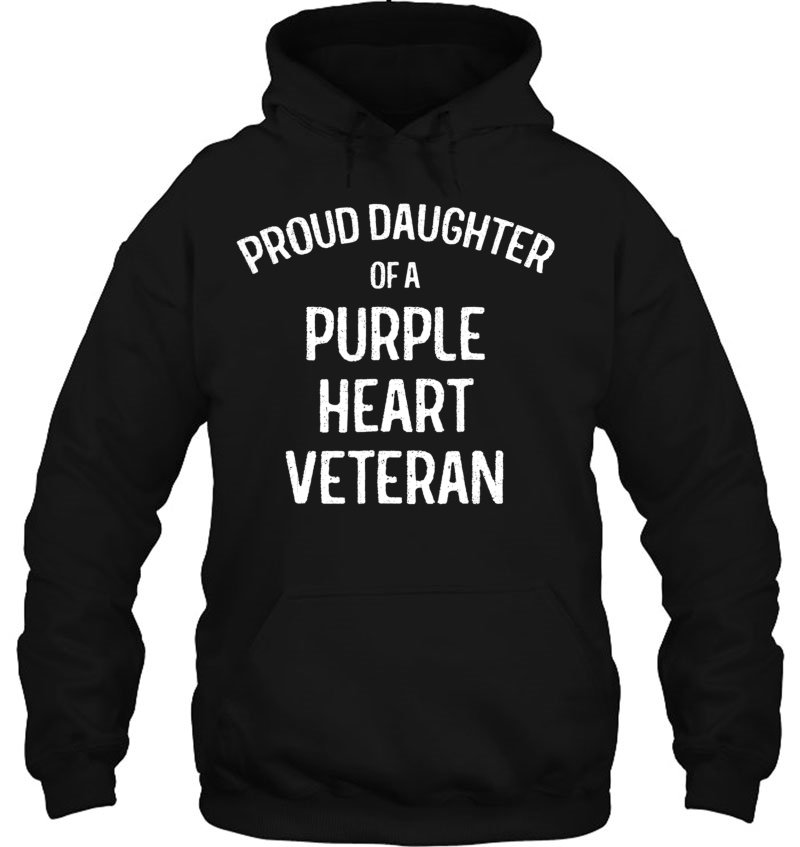 Daughter Of Purple Heart Veteran Shirt Proud Military Family Mugs