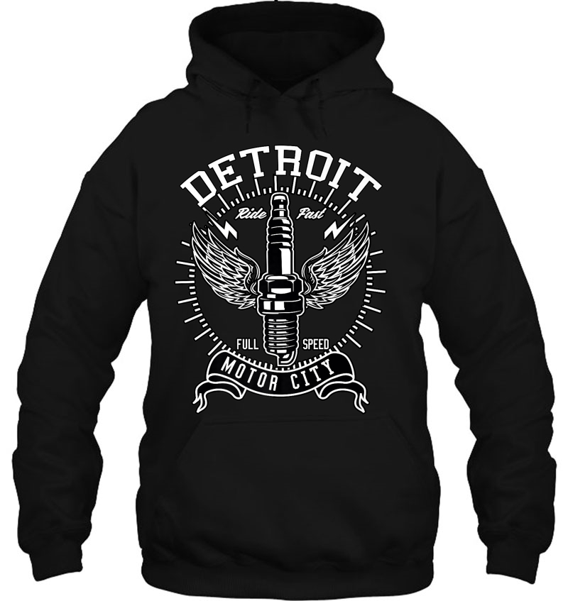 Detroit Michigan Motor City Spark Plug Wings Ride Fast Speed Mugs