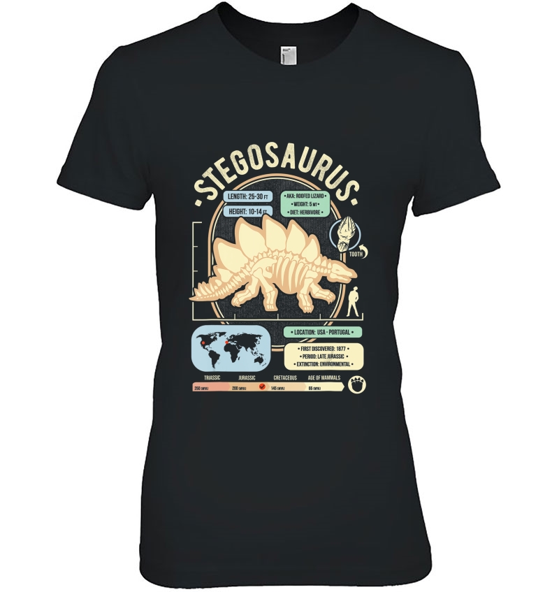 Dinosaur Facts - Stegosaurus Science & Anatomy Gift Hoodie