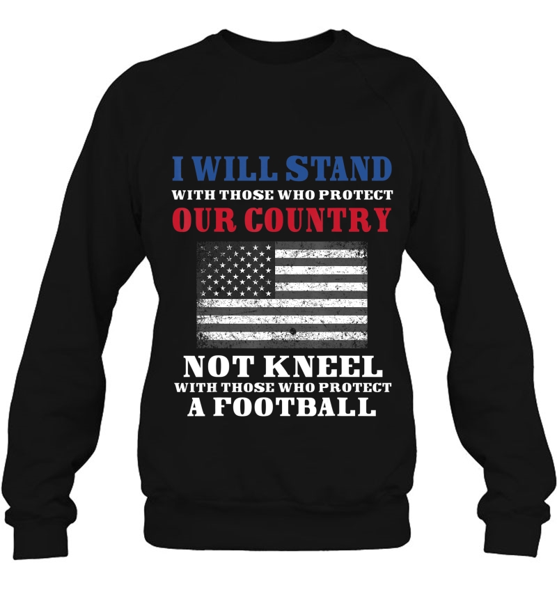 Distressed I Stand For Our Country I Don't Kneel Tee Mugs